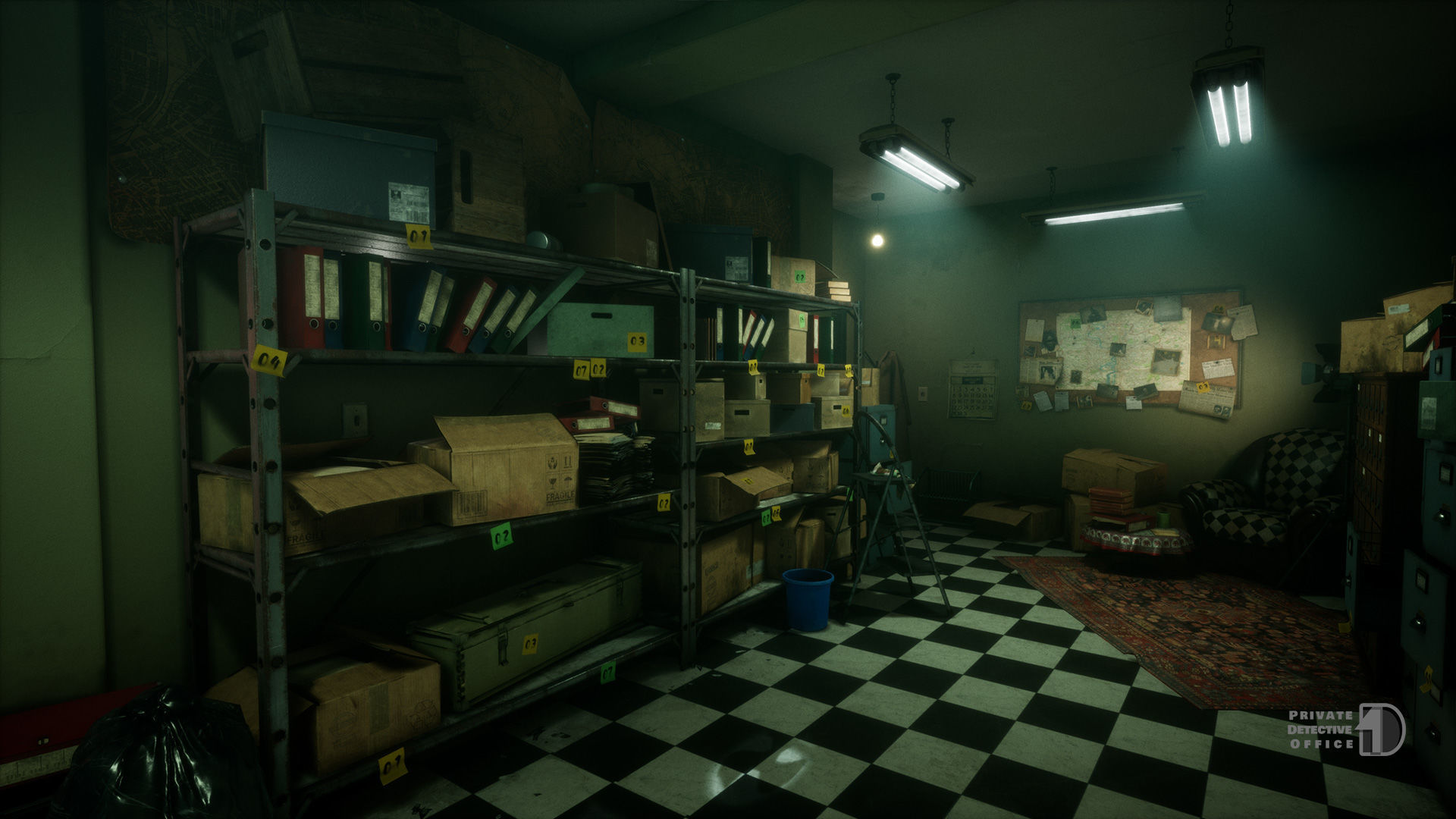 Private Detective Office - Unreal Engine Project Low-poly 3D model_4