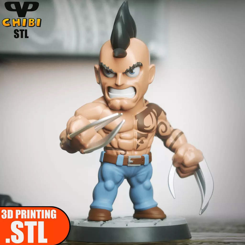 Daken Chibi STL for 3D Printing ChibiSTL 3DXM 3D print model_0
