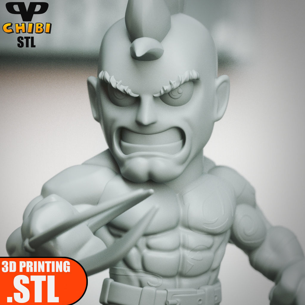 Daken Chibi STL for 3D Printing ChibiSTL 3DXM 3D print model_4