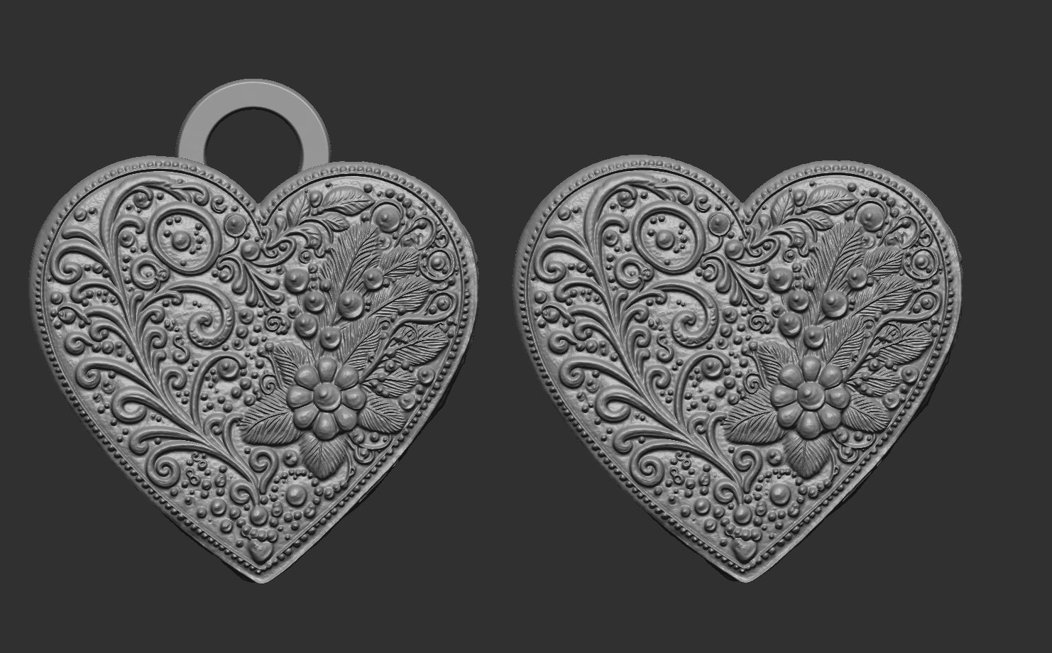 heart shape cookie  3D print model_6