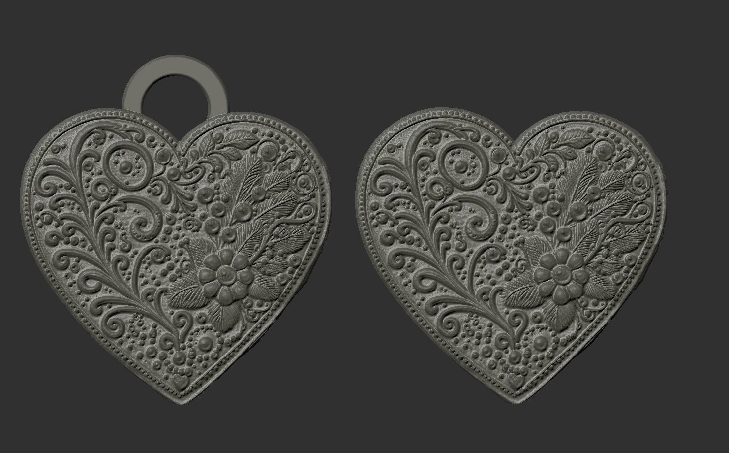 heart shape cookie  3D print model_5