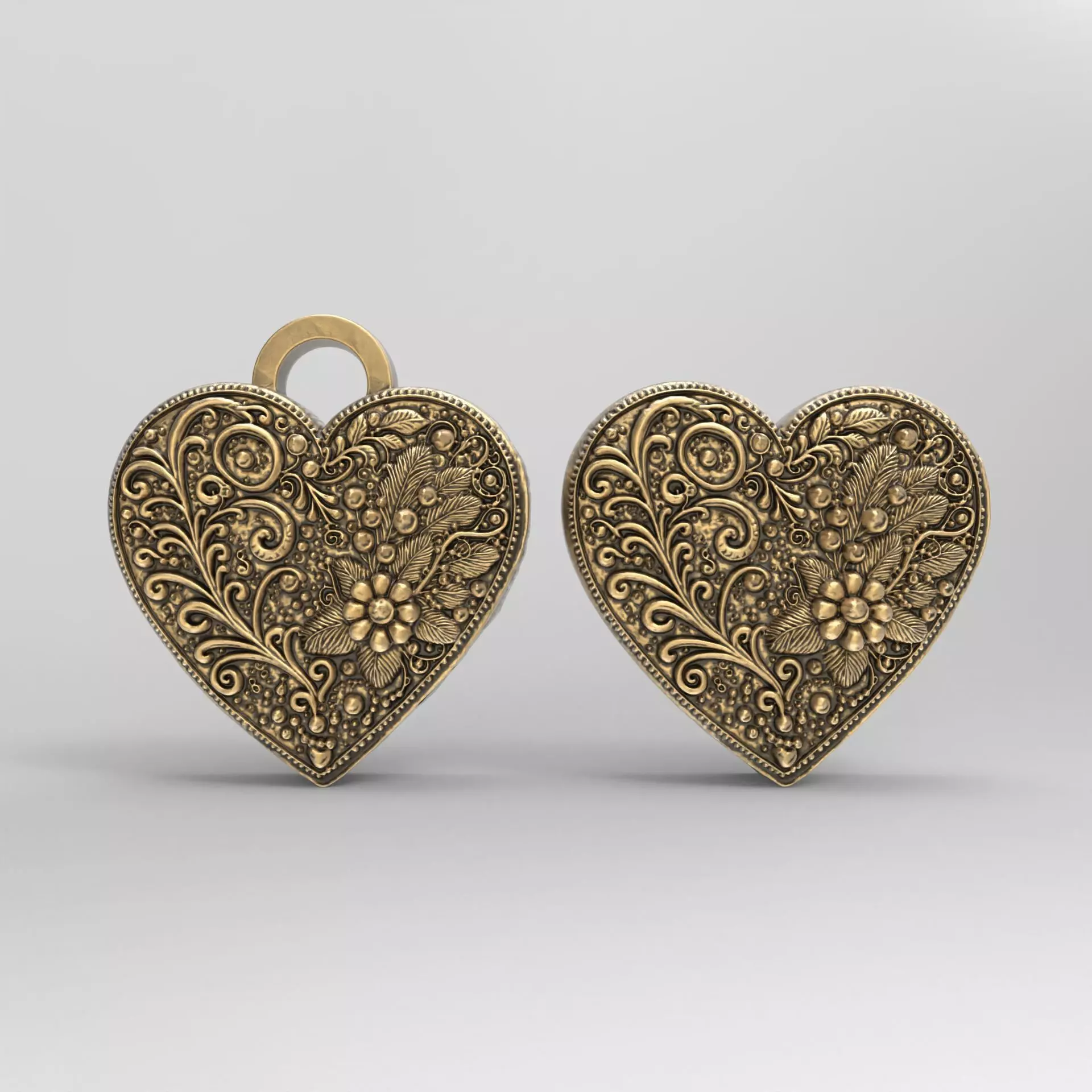 heart shape cookie  3D print model_0