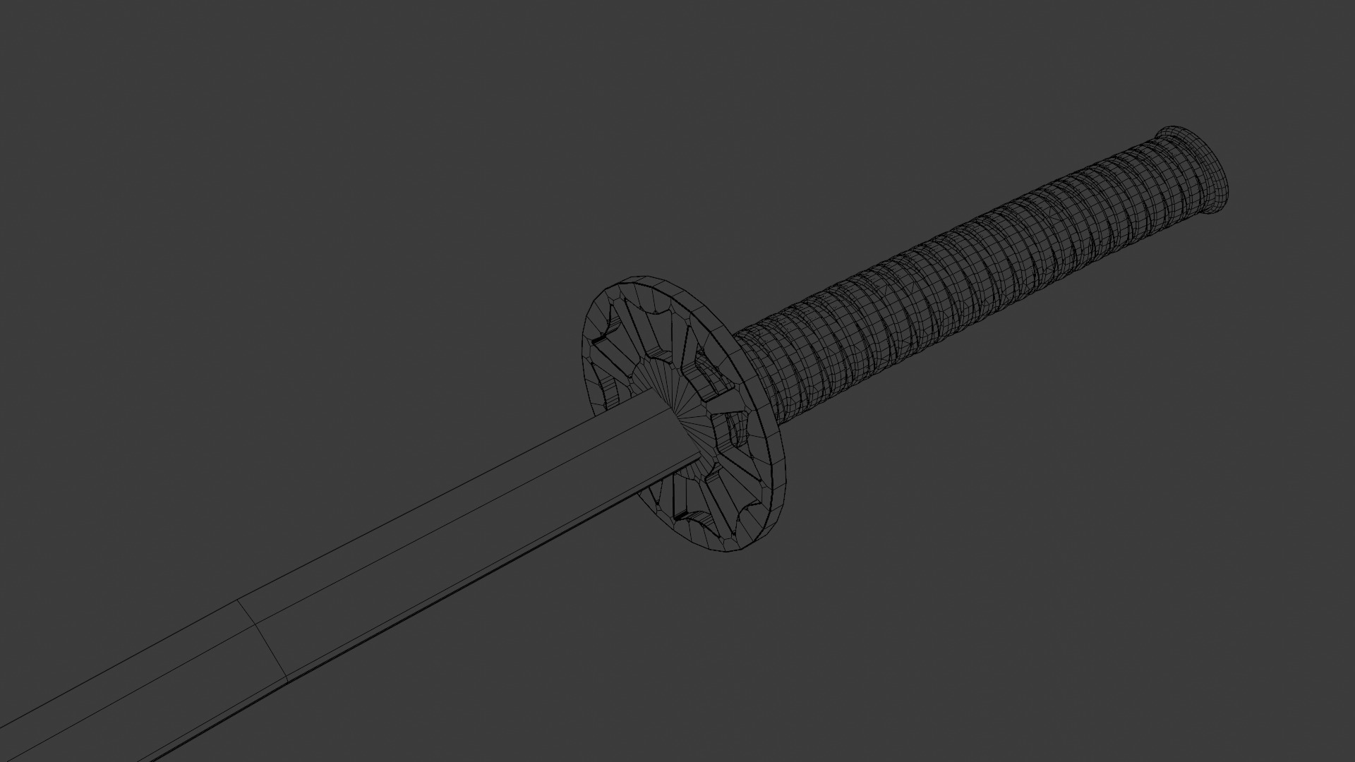Realistic PBR Japanese Katana 3D model_3
