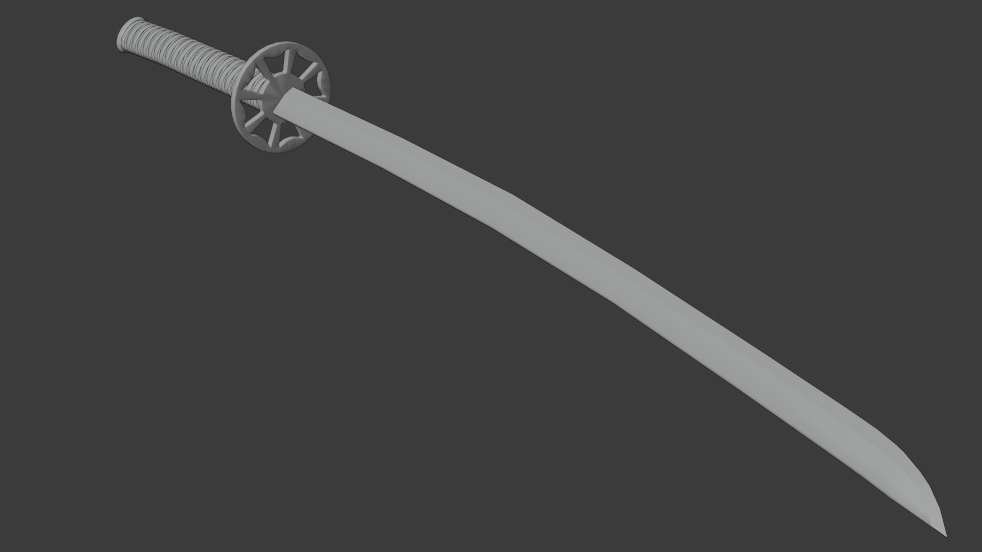 Realistic PBR Japanese Katana 3D model_4