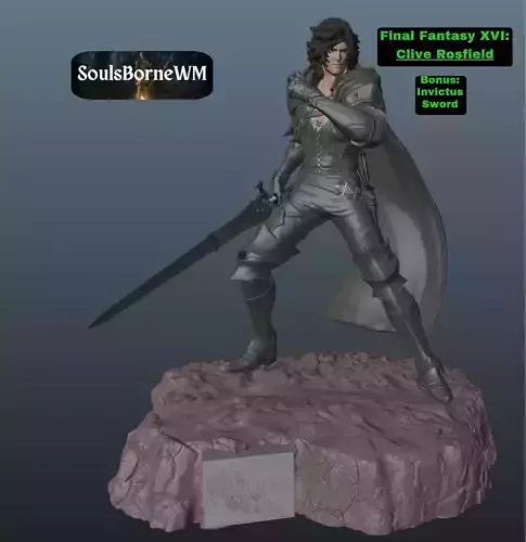 Final Fantasy XVI Clive Rosfield 3D print model