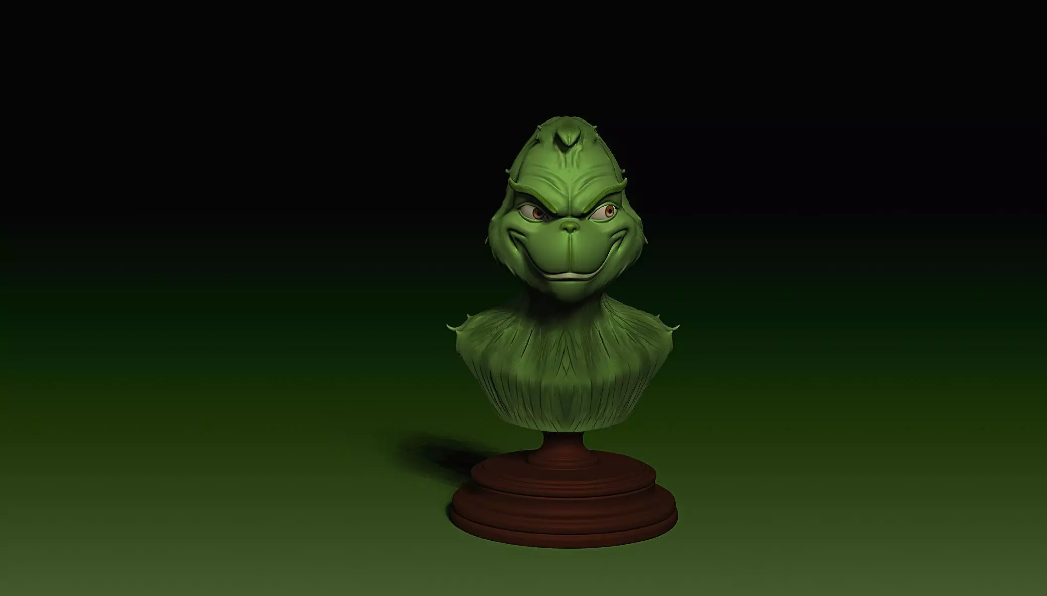 The Grinch Bust 3D print model_0