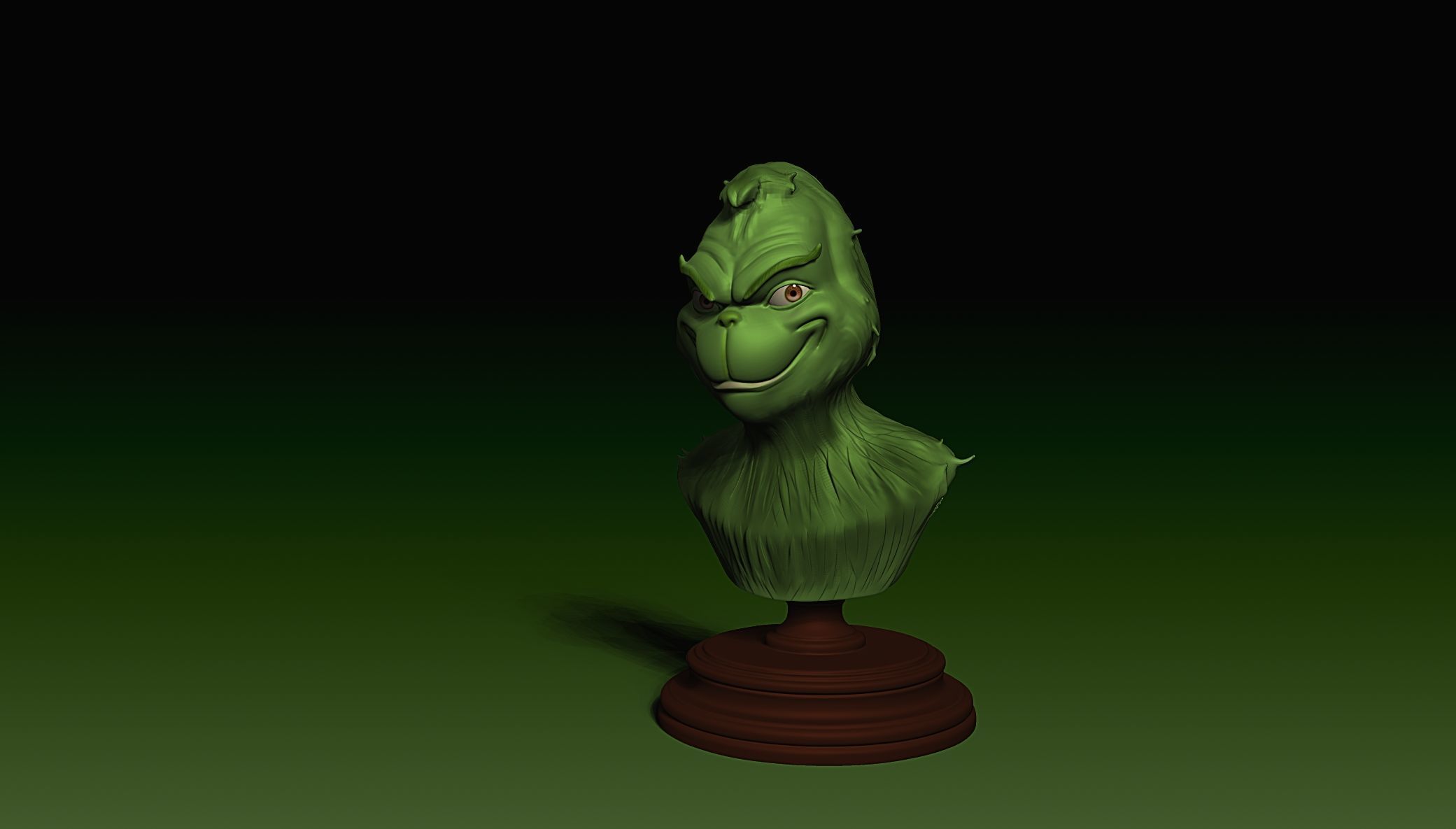 The Grinch Bust 3D print model_1