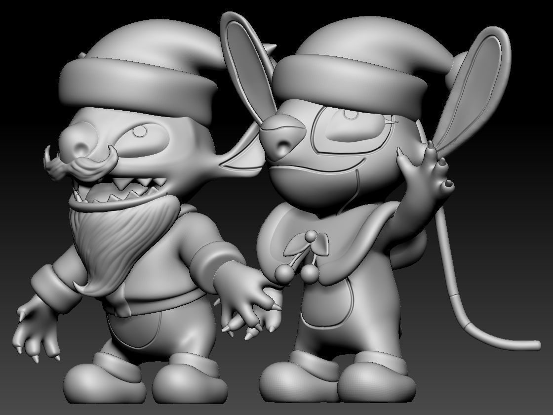 Stitch And Angel Christmas 3D print model_4