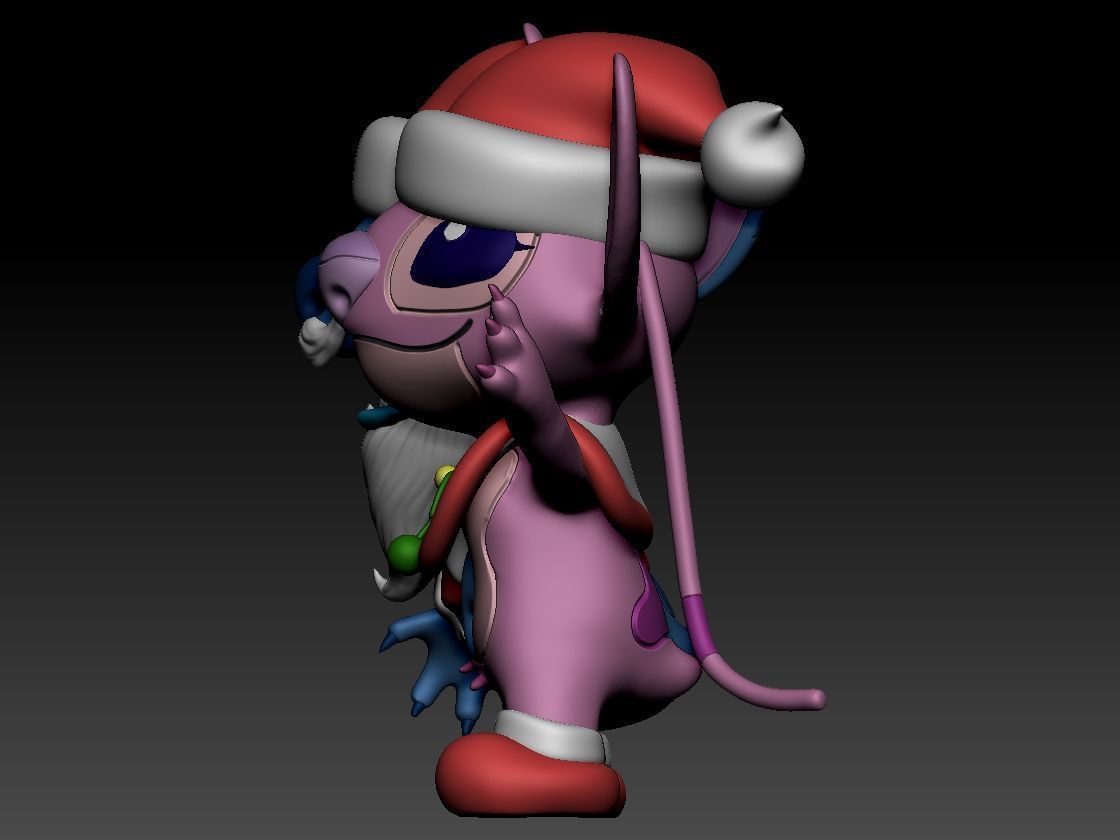 Stitch And Angel Christmas 3D print model_5