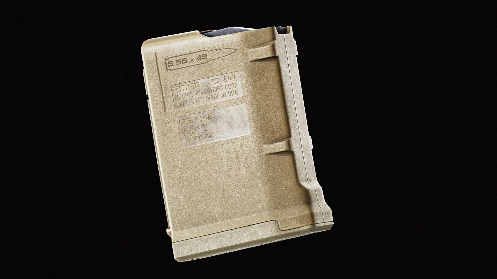 Magpul Pmag 10 Low-poly 3D model_2