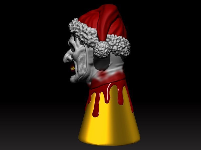 TERRIFIER CLOWN MERRY CHRISTMAS STAR ESTRELLA TOPPER ORNAMENT 3D print model_1