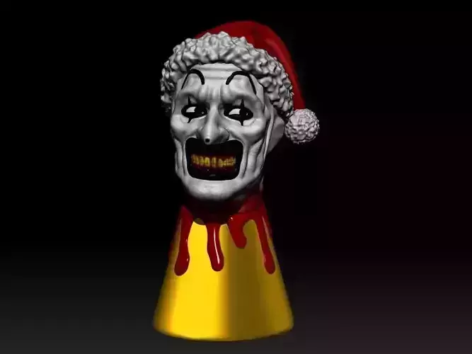 TERRIFIER CLOWN MERRY CHRISTMAS STAR ESTRELLA TOPPER ORNAMENT 3D print model