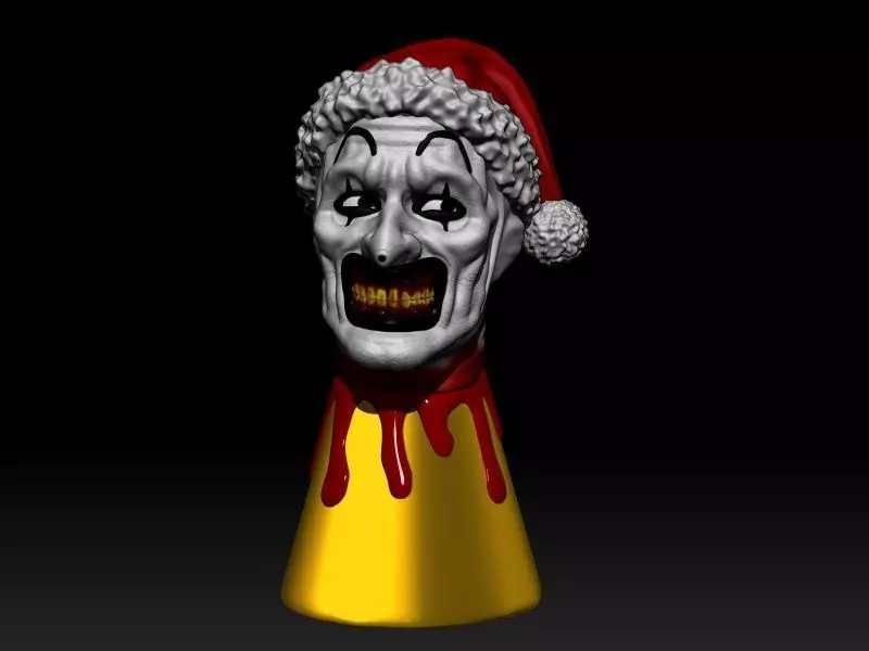 TERRIFIER CLOWN MERRY CHRISTMAS STAR ESTRELLA TOPPER ORNAMENT 3D print model_0