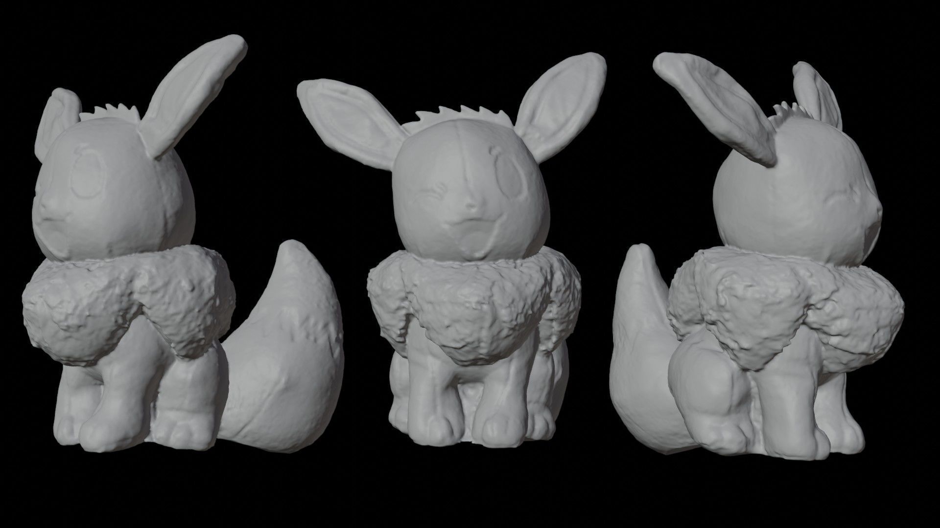 Eevee plushie 3D model_5