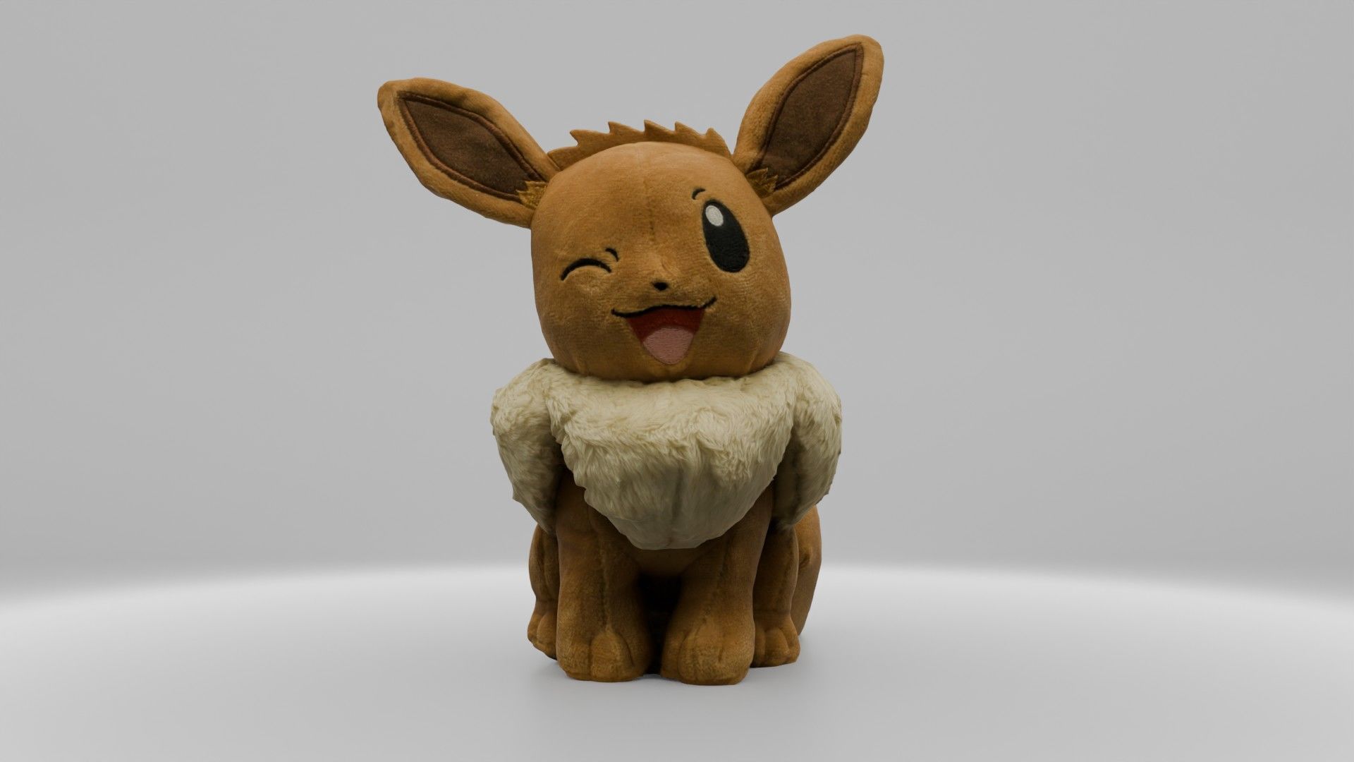 Eevee plushie 3D model_2