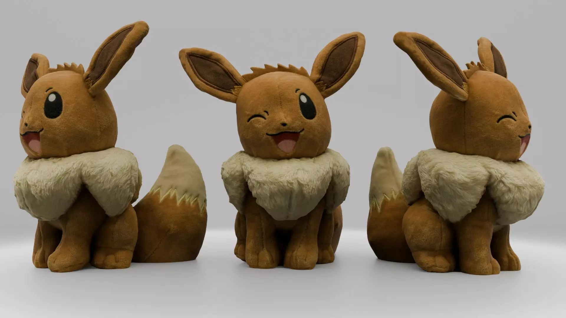 Eevee plushie 3D model_0