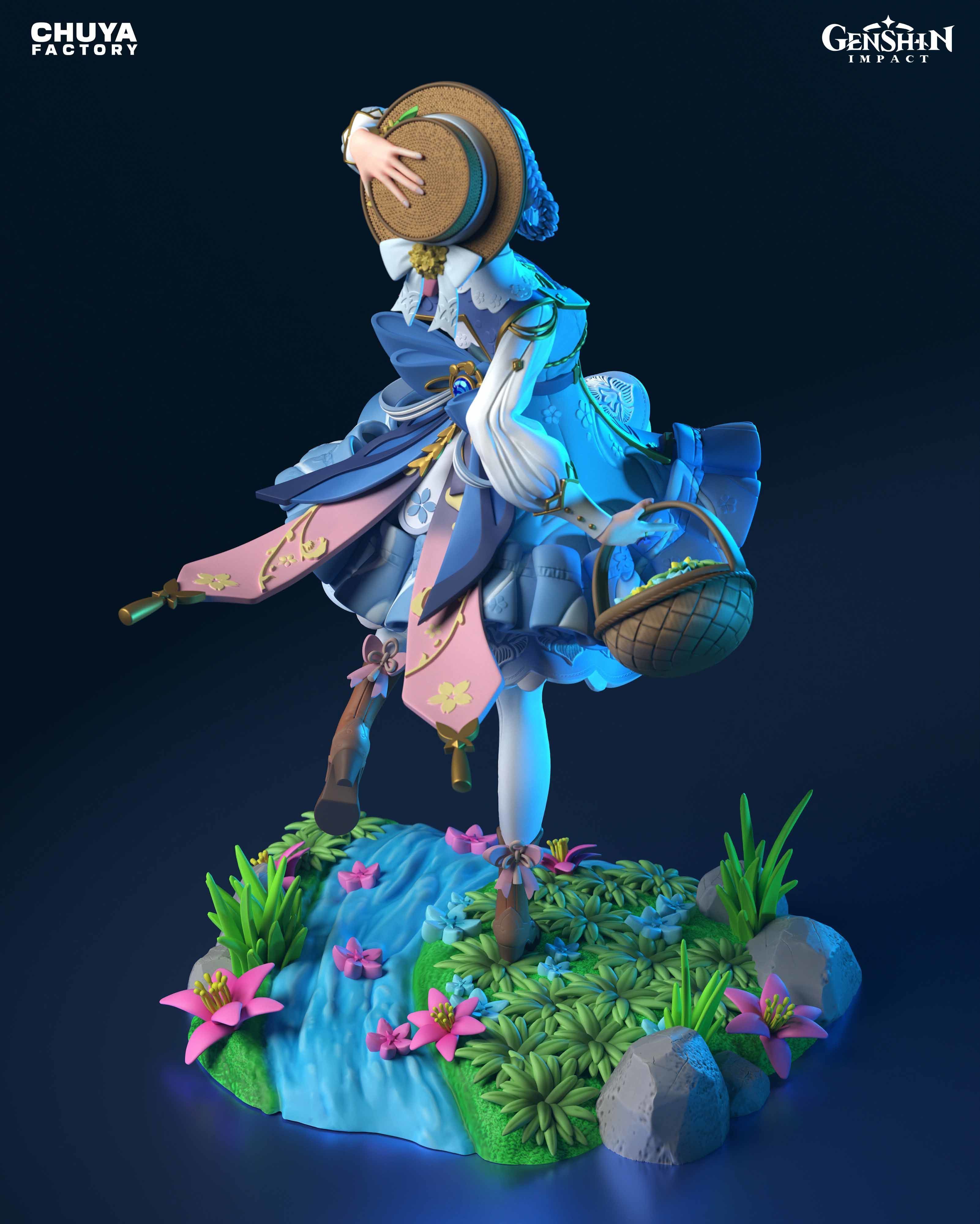 Kamisato Ayaka from Genshin Impact 3D print model_2