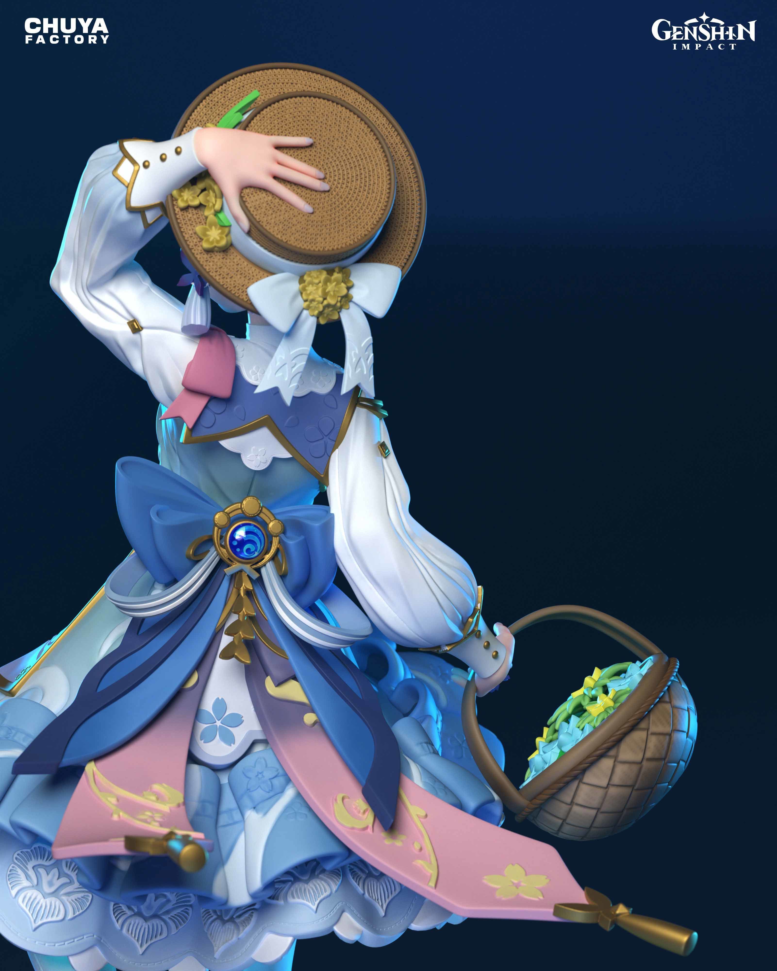 Kamisato Ayaka from Genshin Impact 3D print model_19