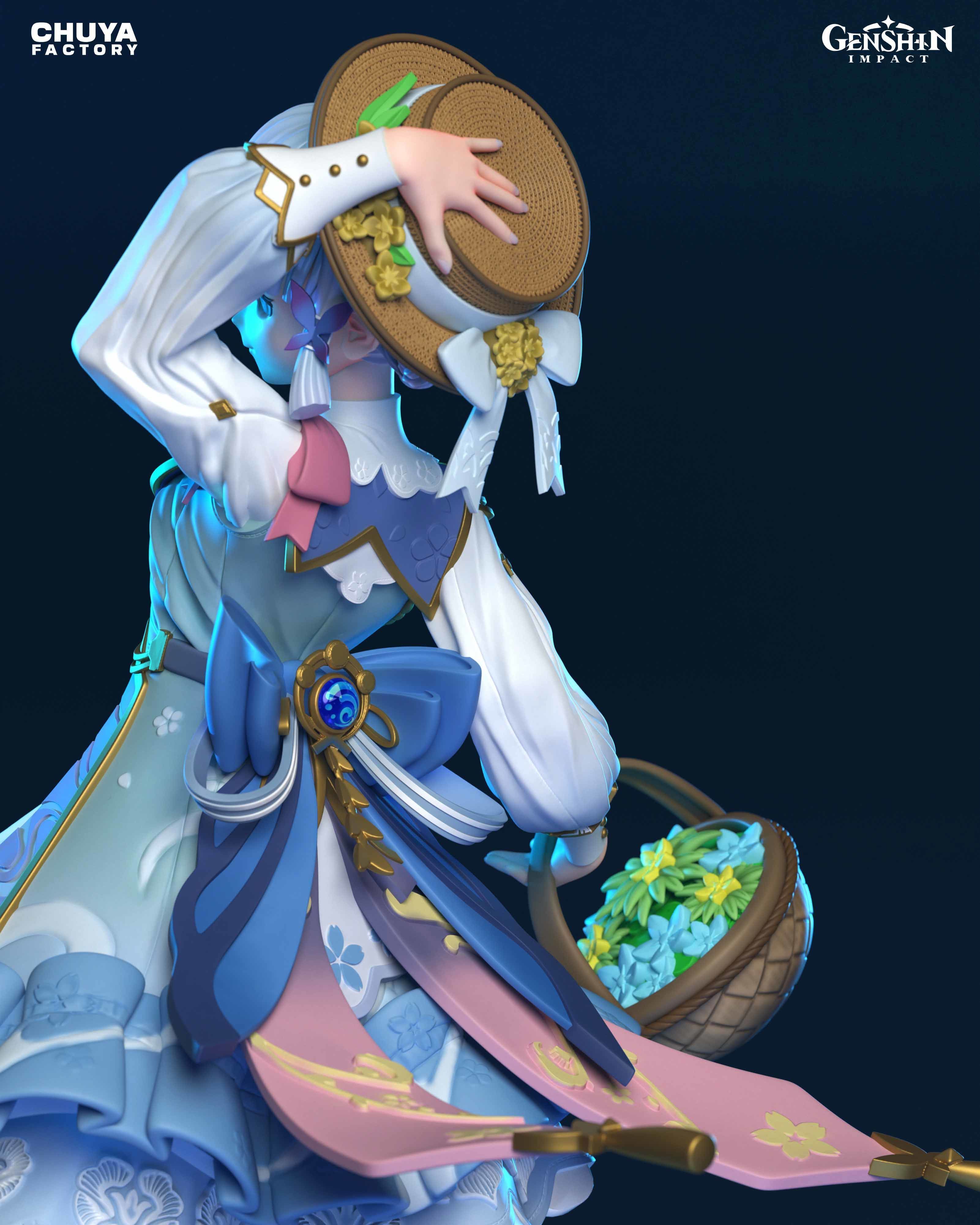 Kamisato Ayaka from Genshin Impact 3D print model_18