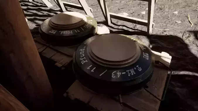 German Tellermine 43 Anti-Tank Mine 3D model