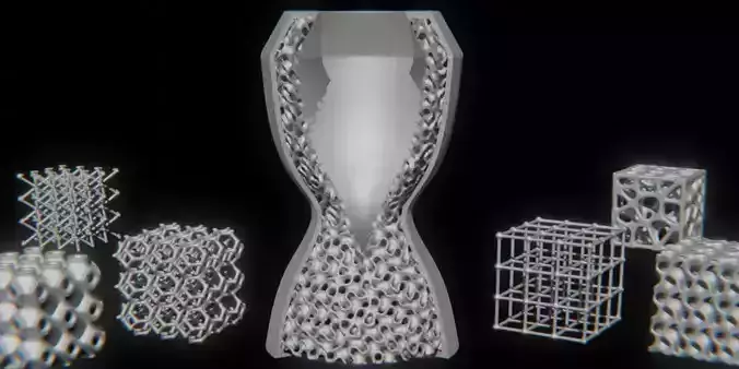 Lattice Generator for Blender Geometry nodes and 3D Printing