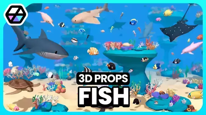 3D Fish Low-poly 3D model
