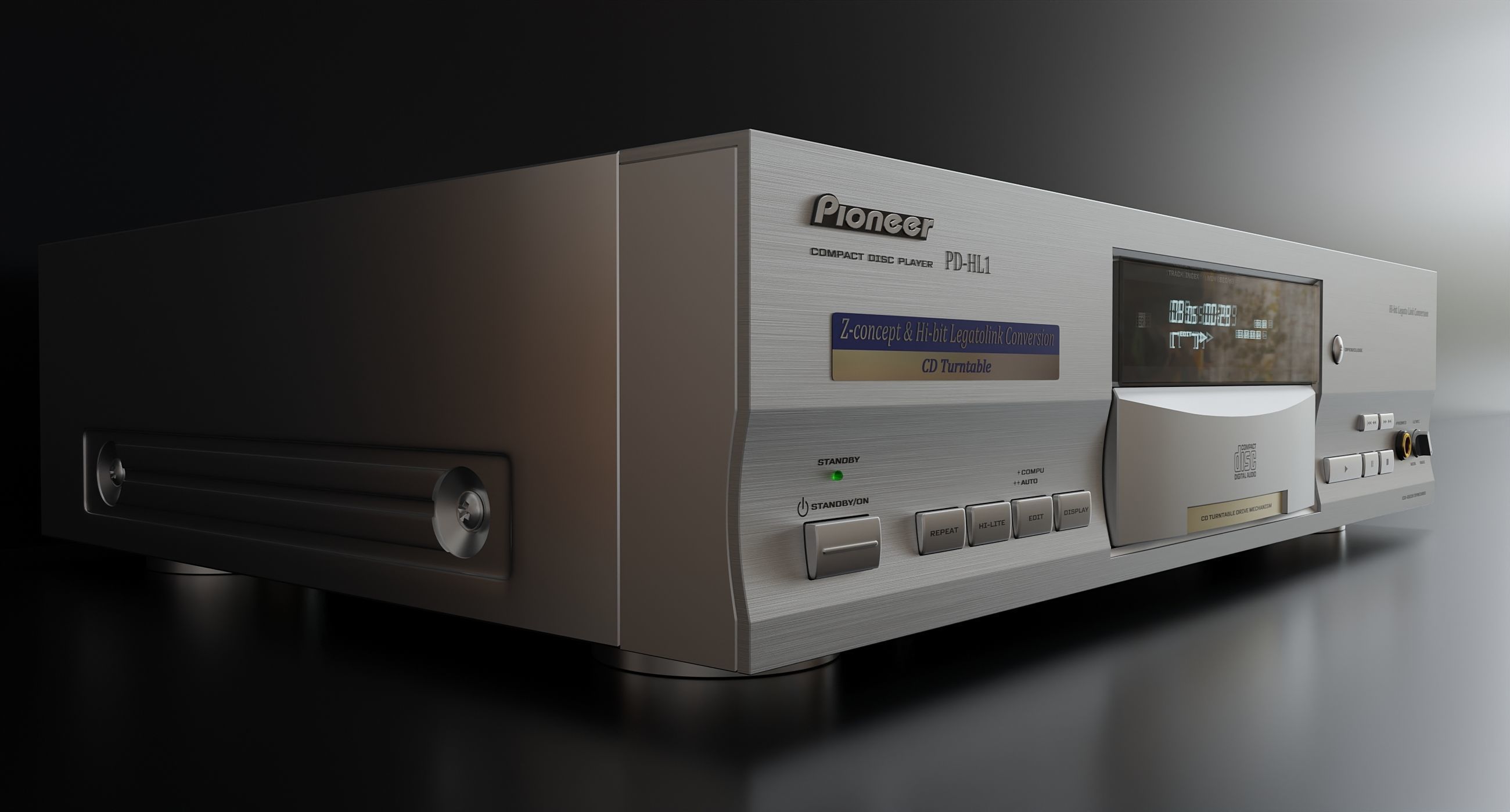 Vintage CD Player 03   3D model_1