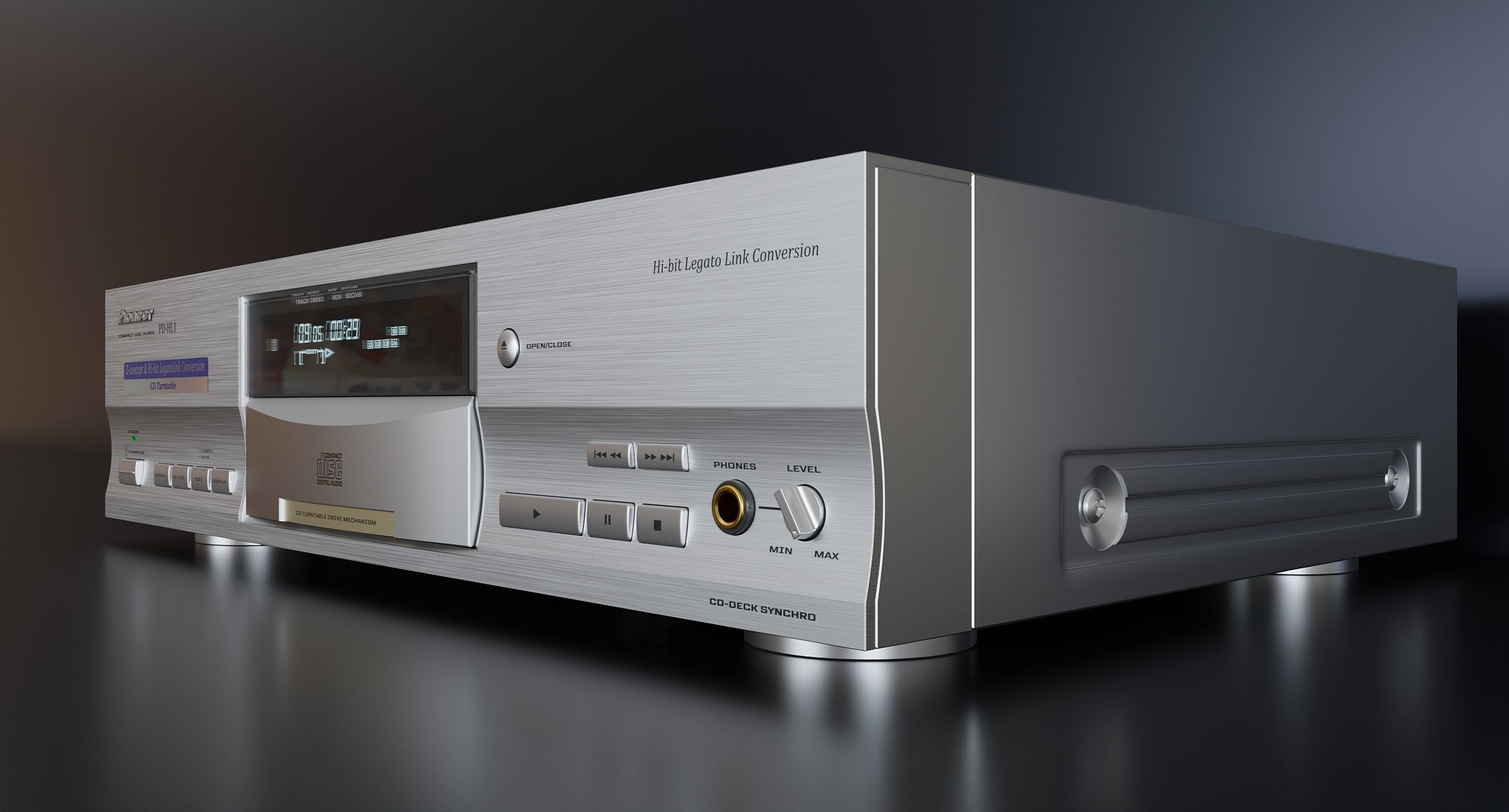 Vintage CD Player 03   3D model_2