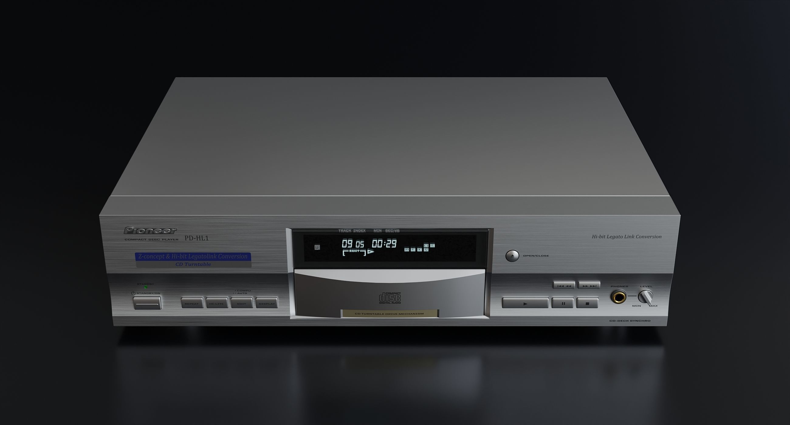 Vintage CD Player 03   3D model_3