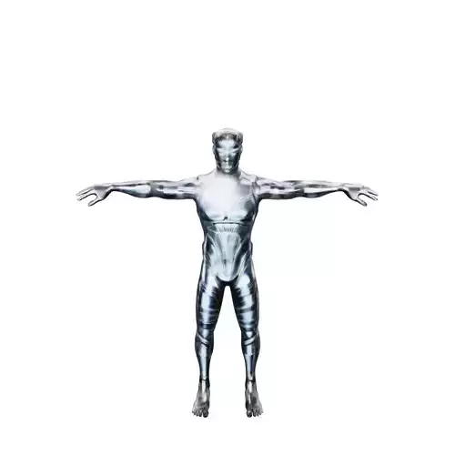 Futuristic cyborg man