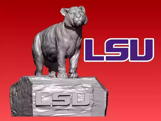 NCAA - Louisiana State University mascot statue - 3d Print