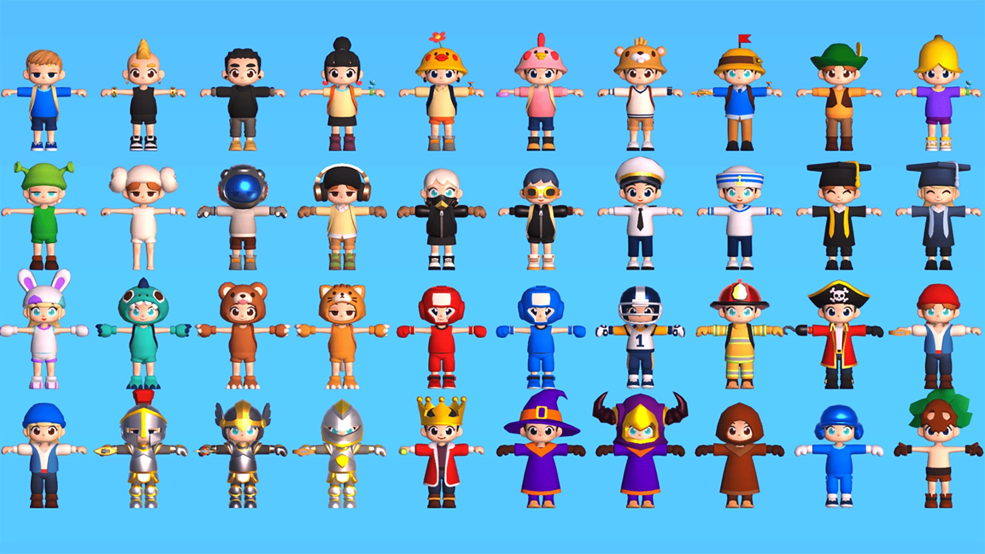 3D Characters Pro - Casual Low-poly 3D model_13