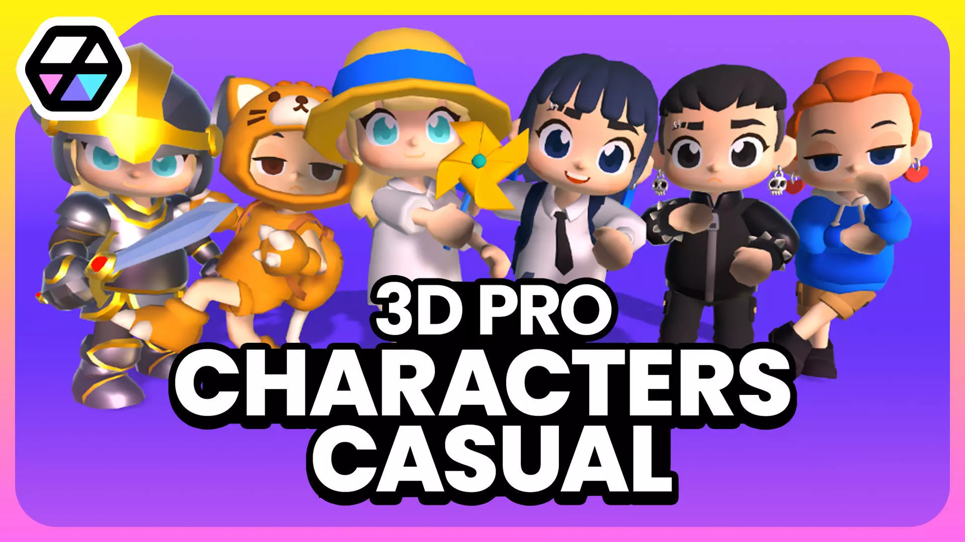 3D Characters Pro - Casual Low-poly 3D model_0