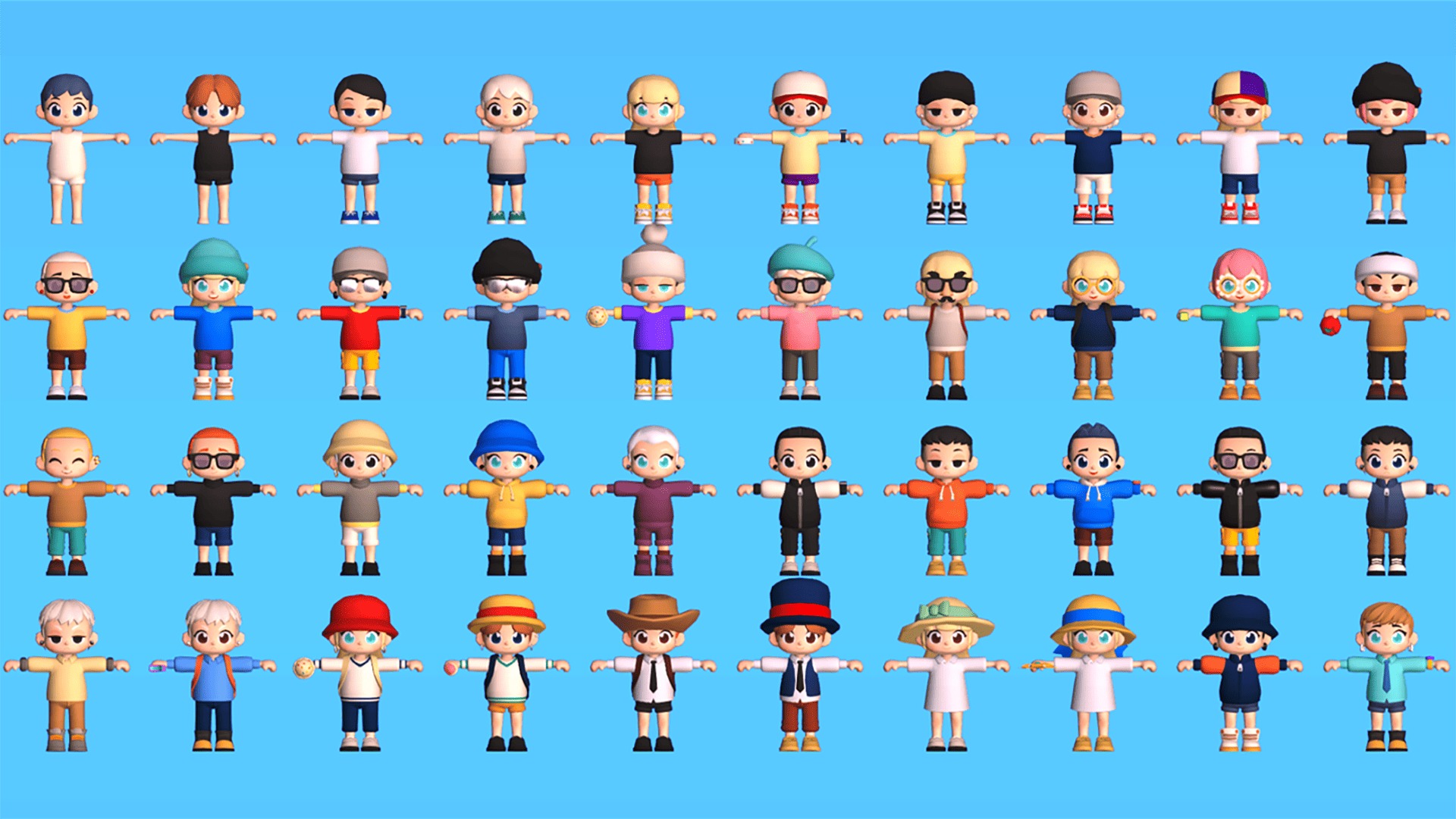 3D Characters Pro - Casual Low-poly 3D model_14