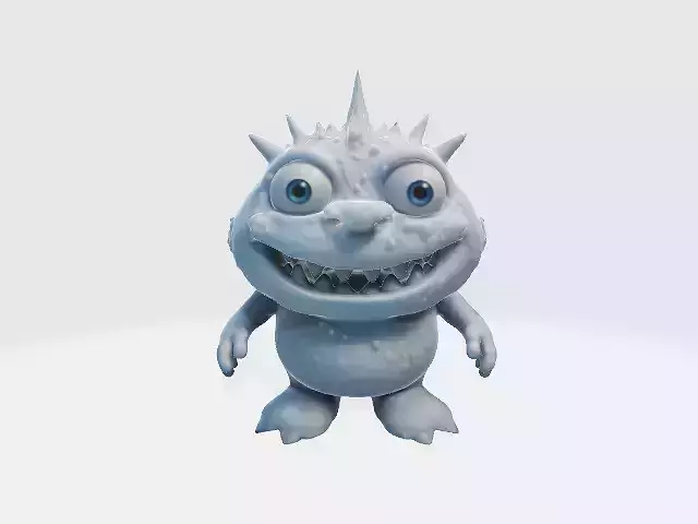 Cartoon snow monster