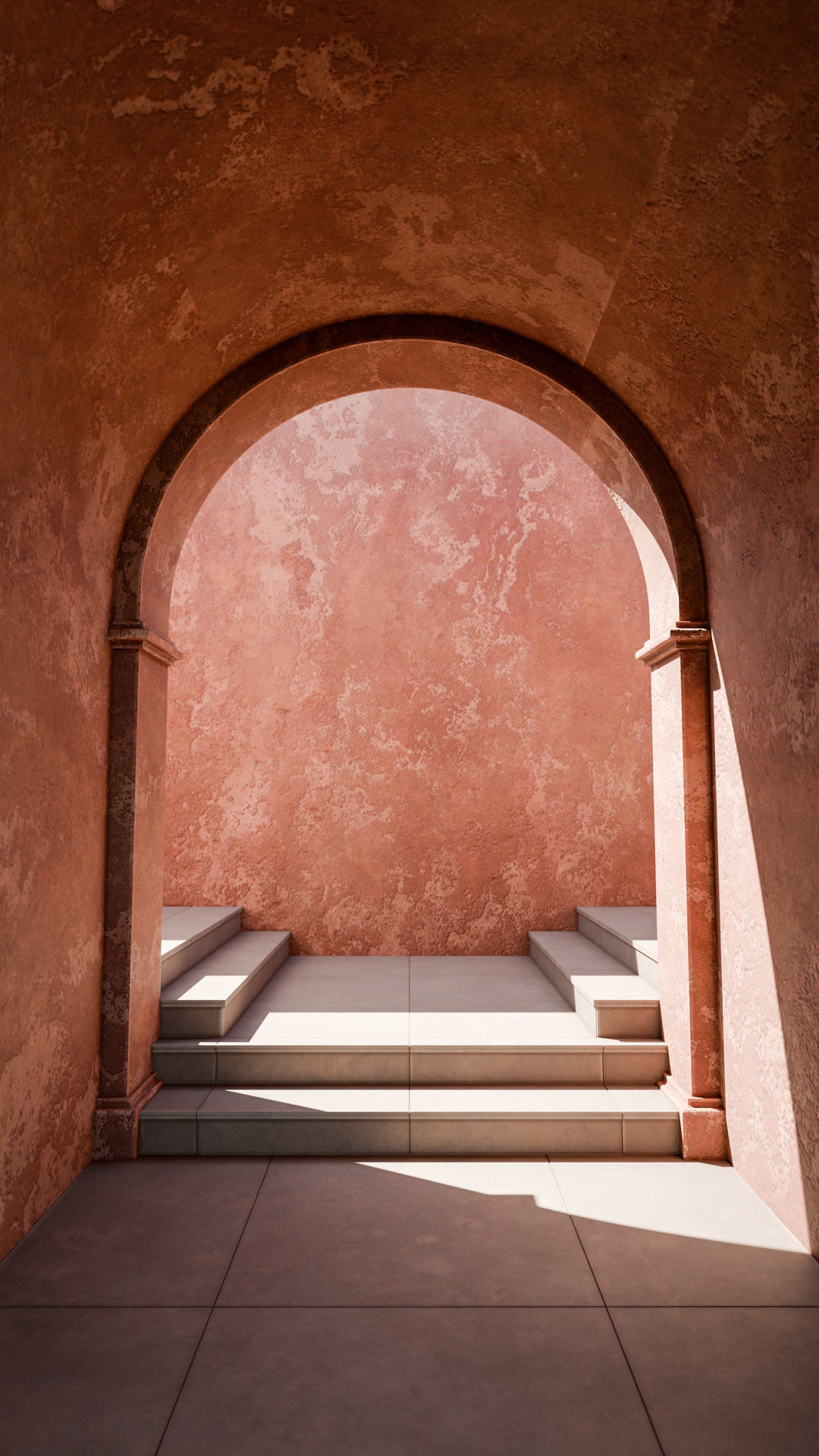 A large archway with stairs 3D model_7