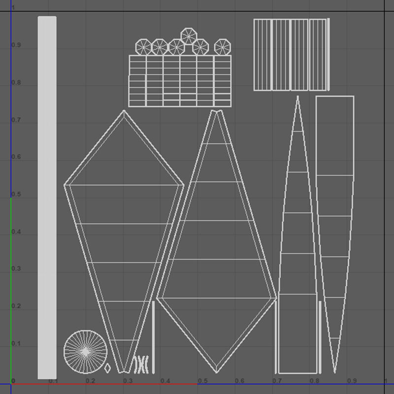 Medieval Ballista Old Low-poly 3D model_10