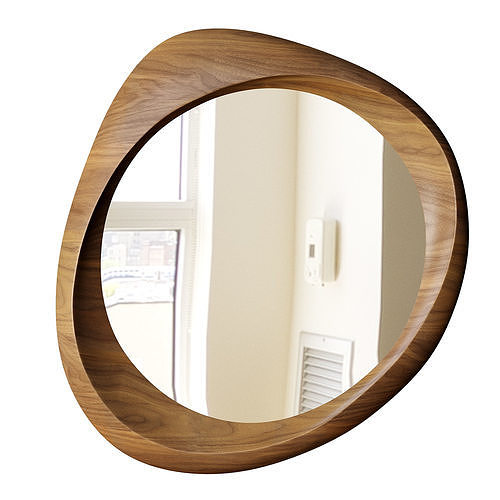 Wood Mirror Low-poly 3D model
