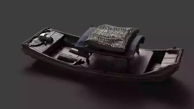  Chinese wooden boat  figure 