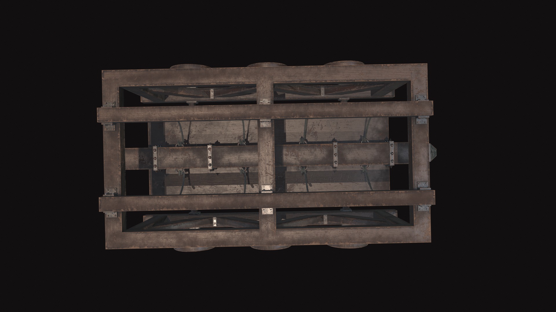 Medieval Battering Ram V02 Old Low-poly 3D model_7