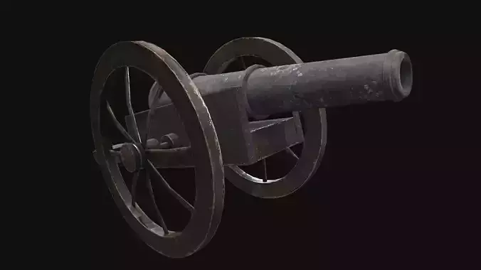 Medieval Cannon V02 Old