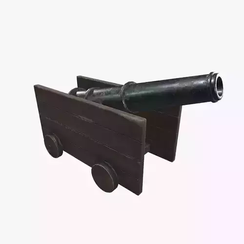 Medieval Cannon V03 Old