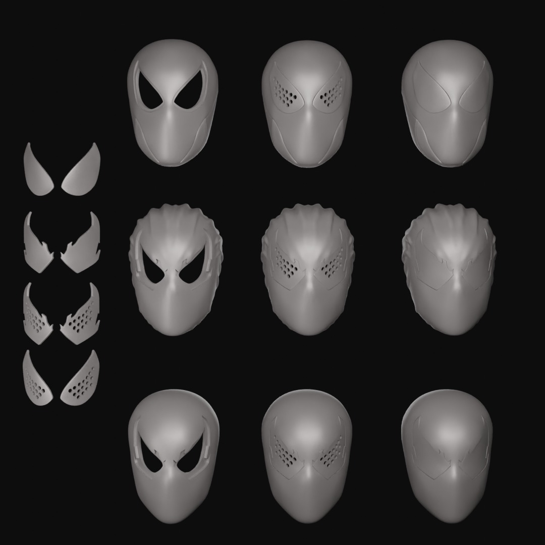SPIDER-MAN SYMBIOTE MASK - MARVEL 3D print model_1