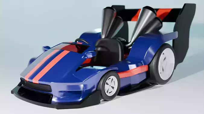 Modified Go Cart - Time Attack Styled - Rigged