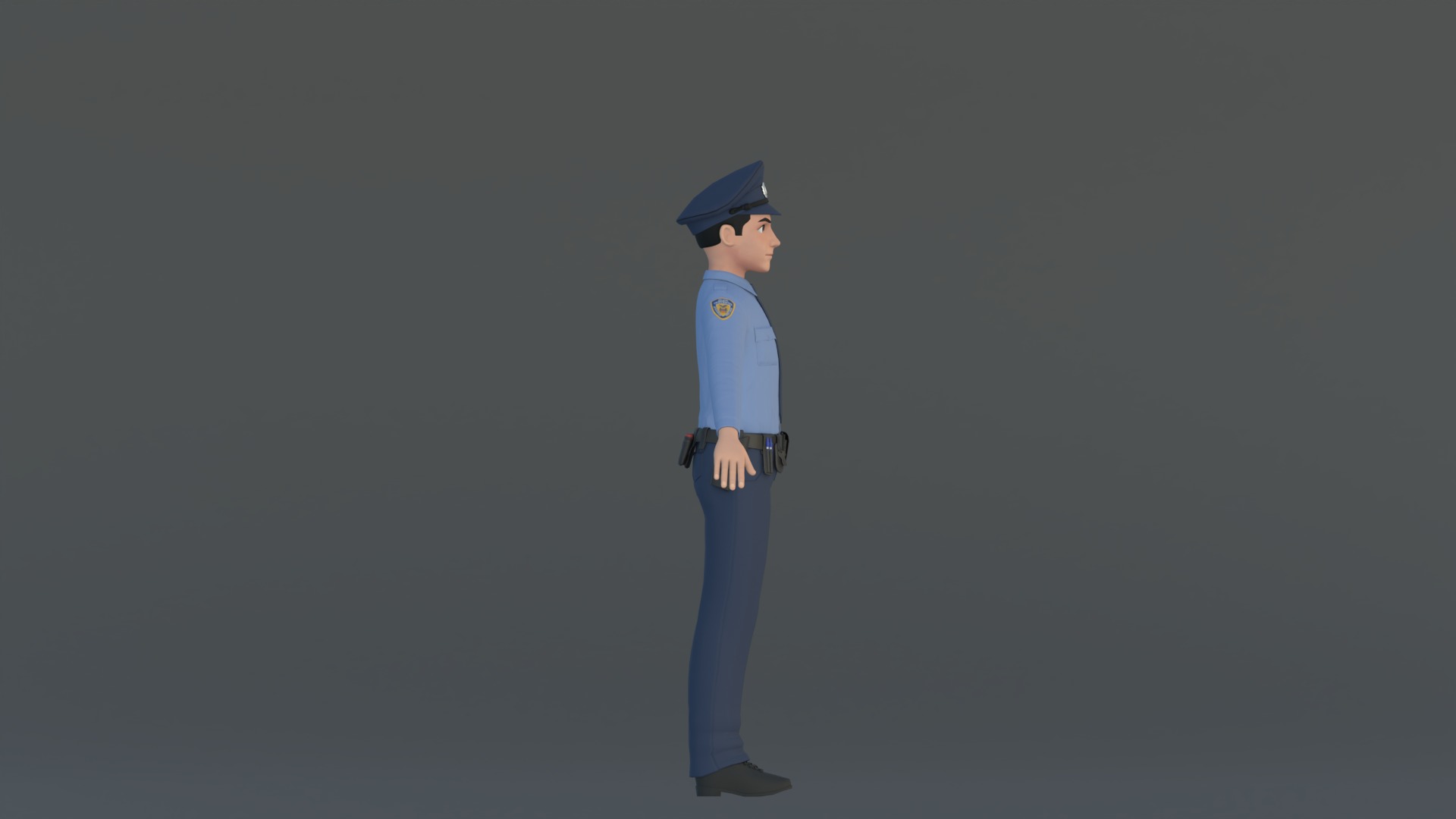 Michael Cartoon Man Character Low-poly 3D model_25