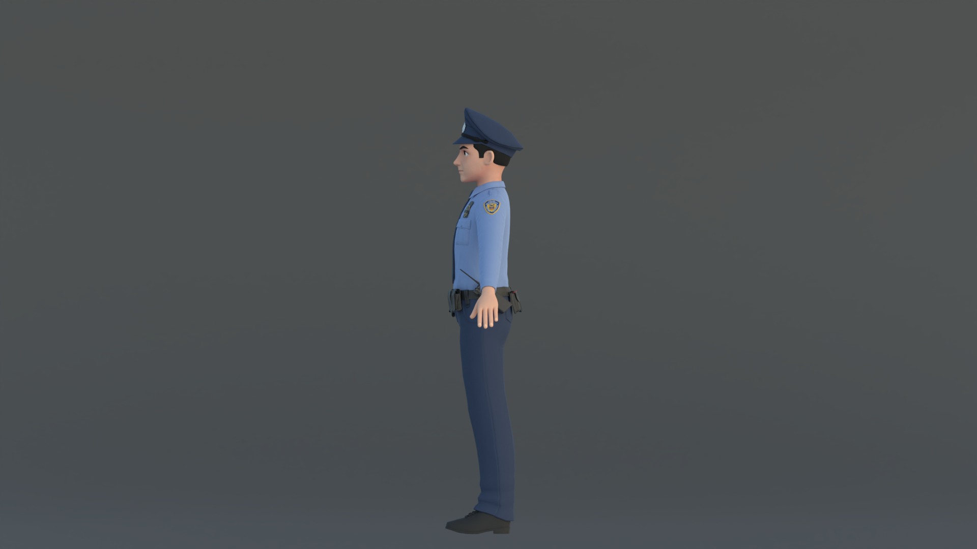 Michael Cartoon Man Character Low-poly 3D model_19