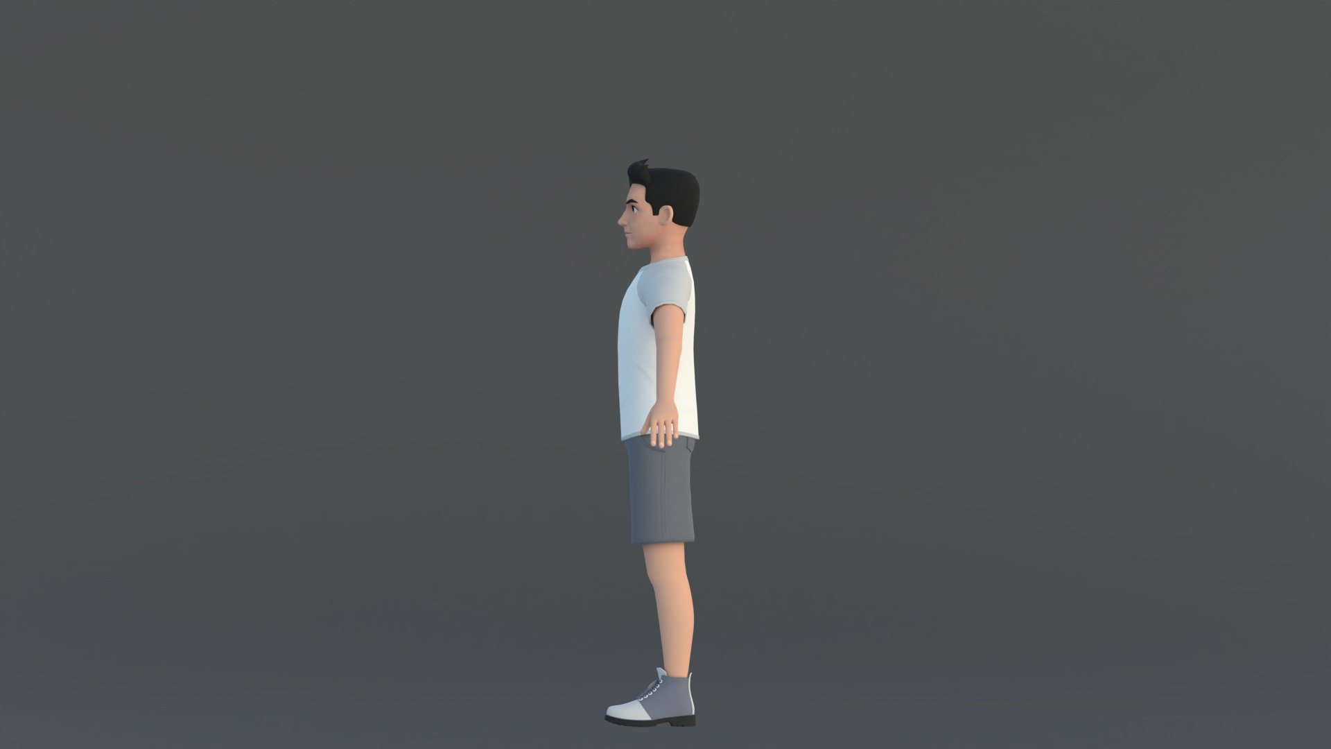 Michael Cartoon Man Character Low-poly 3D model_23