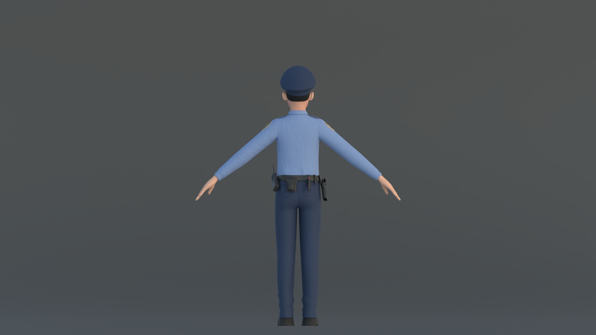 Michael Cartoon Man Character Low-poly 3D model_18