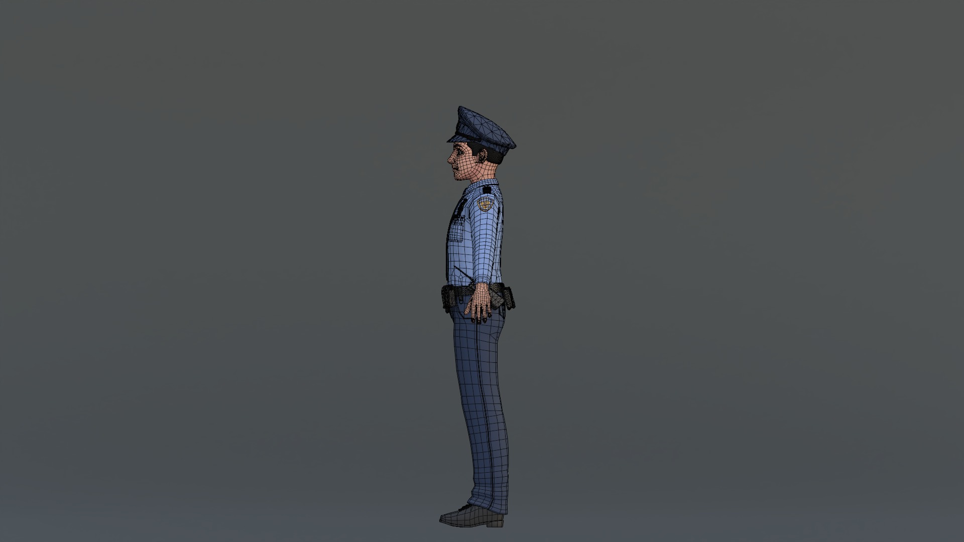 Michael Cartoon Man Character Low-poly 3D model_43