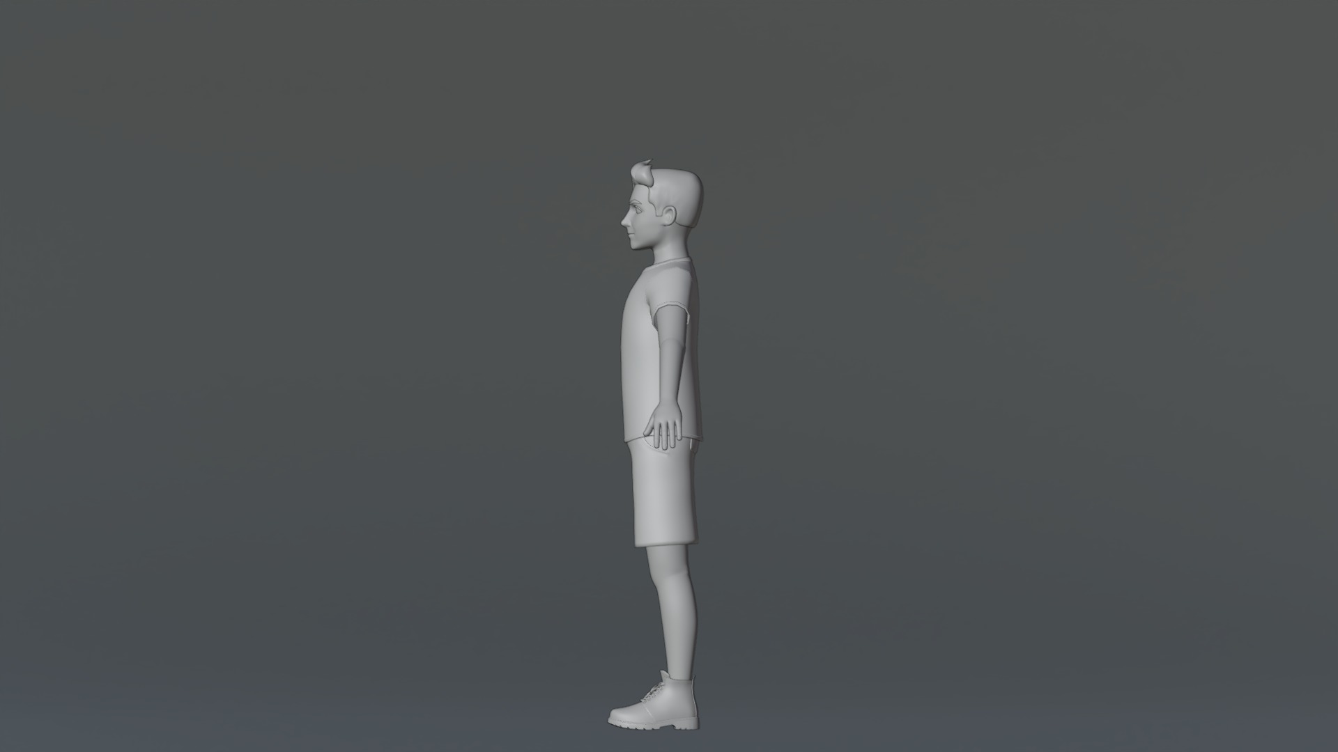 Michael Cartoon Man Character Low-poly 3D model_39